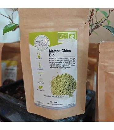 Matcha Bio Chine 200g Vert-Tiges