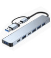 ADAPTATEUR 7 EN 1 TYPE C USB 3.0 USB 2.0 USB C