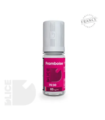 E-liquide Framboise de D'LICE - Explosion de Saveurs Estivales - Vapeur Rafraîchissante et Fruitée