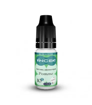 E-LIQUIDE 10 ML SDN VINCENT POMME - SEL DE NICOTINE - E-liquide sel de nicotine VINCENT 10ml