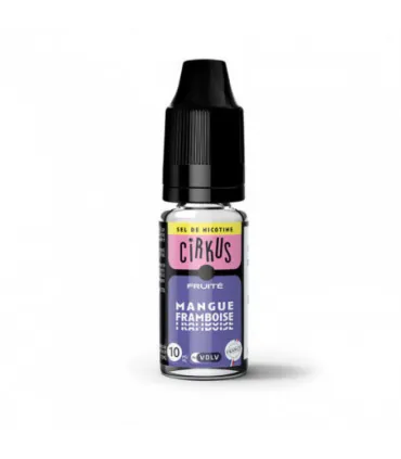 E-LIQUIDE 10 ML SDN CIRKUS MANGUE FRAMBOISE - SEL DE NICOTINE - E-liquide sel de nicotine Cirkus 10ml