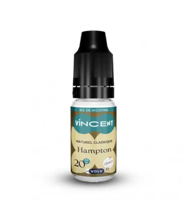 E-LIQUIDE 10 ML SDN VINCENT CLASSIQUE HAMPTON - SEL DE NICOTINE - E-liquide sel de nicotine VINCENT 10ml