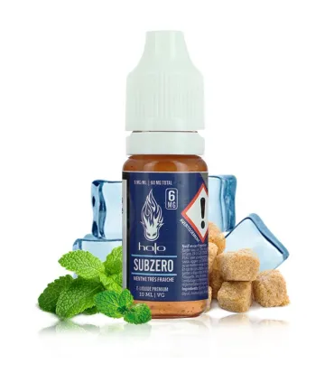 E‑liquide Sub‑Zero Xtreme 10 ml – Menthe ultra glaciale | Halo