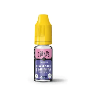 E-LIQUIDE CIRKUS 10 ML MANGUE FRAMBOISE - E-liquide Cirkus 10ml pour cigarette électronique