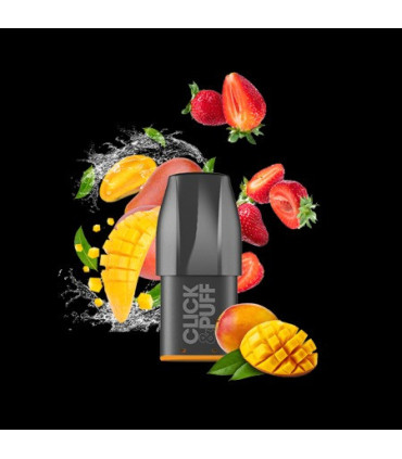 Cartouche Strawberry Mango Click & Puff X‑Bar – 2 ml