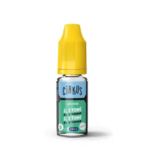 E-LIQUIDE CIRKUS 10 ML AL K'POMME - 10ML - E-liquide Cirkus 10ml pour cigarette électronique
