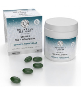 Softgels CBD 50mg + Mélatonine 1,9mg – Sommeil Réparateur