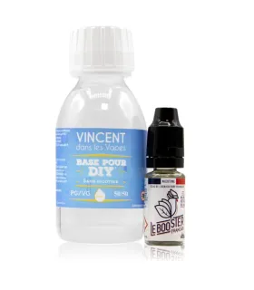 Pack DIY VDLV 125ml 4mg – Base + Boosters 50/50