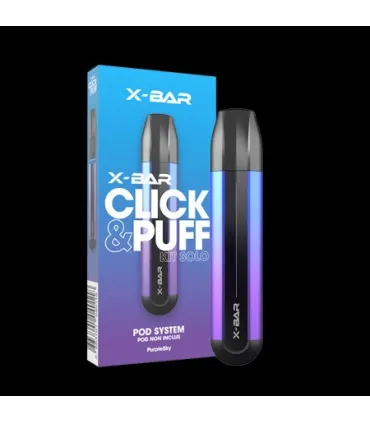 Batterie X‑Bar Click & Puff Purple Sky 500 mAh