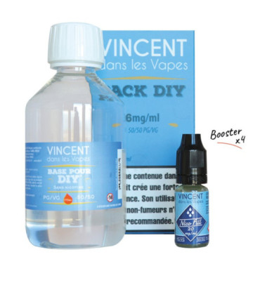Pack DIY VDLV 210ml 6mg – Base + Boosters 50/50
