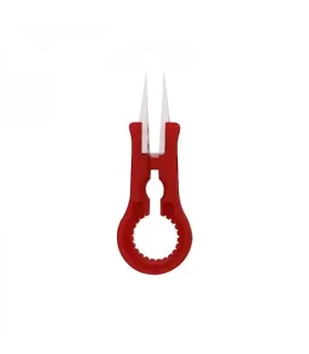 Ceramic Vape Tweezers – Outil 2‑en‑1 rouge