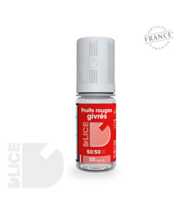 E-liquide Fruits Rouges givrés de D'LICE - Cocktail Gourmand de Fraise, Framboise, Cerise, Groseille et Cassis - Vapeur Enivrant