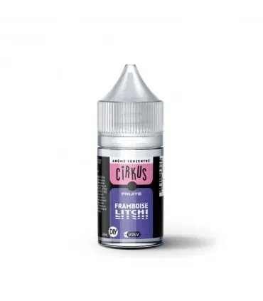 Arôme Concentré Framboise Litchi 30ml – framboise confiturée mêlée à un litchi exotique et floral | Cirkus by VDLV