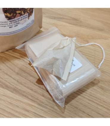 Sachets de thé papier non blanchi 7×5 cm – Infusion thé en vrac